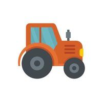 Farm tractor icon flat isolated vector