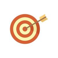 Archer target icon flat isolated vector