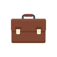 Tax inspector briefcase icon flat isolated vector