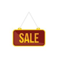 Shop sale icon flat isolated vector