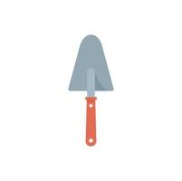 Garden hand shovel icon flat isolated vector
