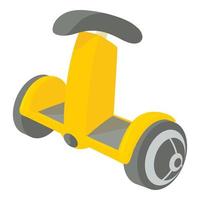 Ecology segway icon, cartoon style vector