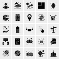 25 iconos de negocios universales vector ilustración de icono creativo para usar en proyectos relacionados con la web y dispositivos móviles