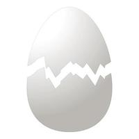 Eggshell break icon cartoon vector. Broken egg vector