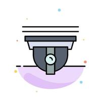 Camera Security Secure Cam Abstract Flat Color Icon Template vector