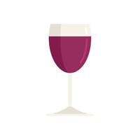 Tasting wine glass icon flat isolated vector