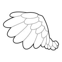 Big wing icon, outline style vector