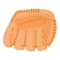 Baseball glove icon, cartoon style vector