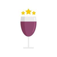 Best wine glass icon flat isolated vector