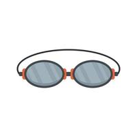 Laser hair removal glasses icon flat isolated vector