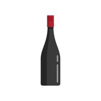 icono de botella de vino antiguo vector aislado plano