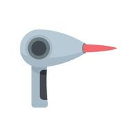 Laser hair removal gun icon flat isolated vector