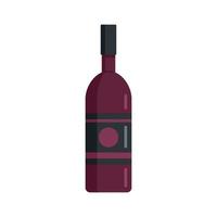 Bar wine bottle icon flat isolated vector