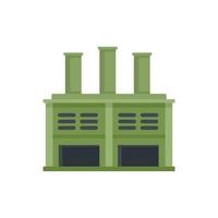 Pollution recycle factory icon flat isolated vector