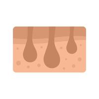 Skin hair removal icon flat isolated vector