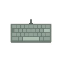 Computer keyboard icon flat isolated vector