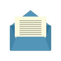 Office manager mail icon flat isolated vector