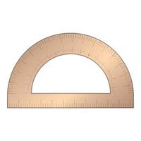 Architect protractor icon cartoon vector. Work equipment vector