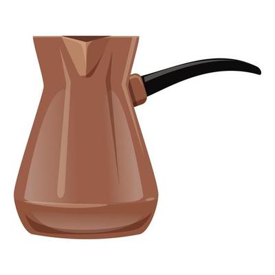 Coffee maker pot icon cartoon vector. Cafe machine