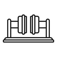 Machine icon outline vector. Press machine vector