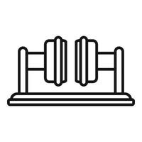 Machine icon outline vector. Press machine vector