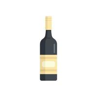 Wine bottle icon flat isolated vector