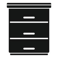 Drawer icon simple vector. Interior design vector