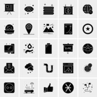 25 iconos de negocios universales vector ilustración de icono creativo para usar en proyectos relacionados con la web y dispositivos móviles