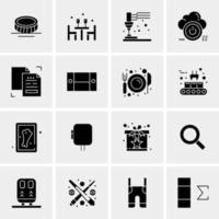 16 iconos de negocios universales vector ilustración de icono creativo para usar en proyectos relacionados con la web y dispositivos móviles