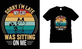 PrintCat Animal Pets Motivational T-shirt Design vector. Use for T-Shirt, mugs, stickers, etc. vector