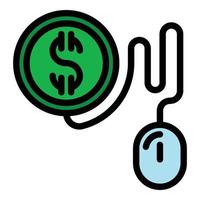 Money monetization icon color outline vector