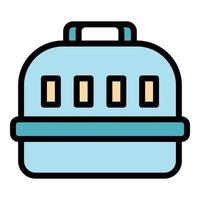 Cat transporter icon color outline vector