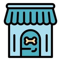 Dog house icon color outline vector