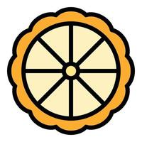 Lemon bergamot icon color outline vector