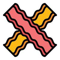 Bacon beef icon color outline vector