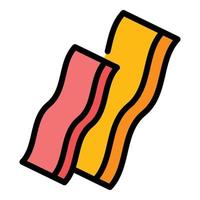 Bacon cured icon color outline vector