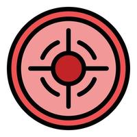 Aim focus icon color outline vector