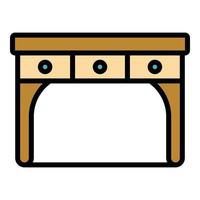 Room small table icon color outline vector