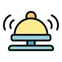 Notification alert icon color outline vector