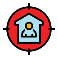Head hunting icon color outline vector