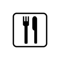 Knife and fork icon vector design, eatery sign