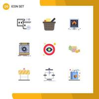 9 Creative Icons Modern Signs and Symbols of eye prototype plumber process draft Editable Vector Design Elements