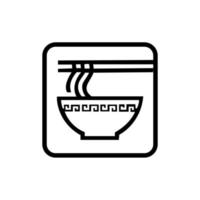 Bowl with noodles icon vector design