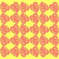 Background vector design with tropical leaves pattern