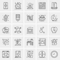 25 iconos de negocios universales vector ilustración de icono creativo para usar en proyectos relacionados con la web y dispositivos móviles