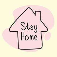 Stay home vector design