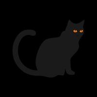 diseño de vector de gato negro
