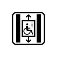 Elevator icon vector design specially for people using wheelchairs