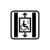 Elevator icon vector design specially for people using wheelchairs