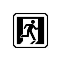 Emergency exit icon vector design